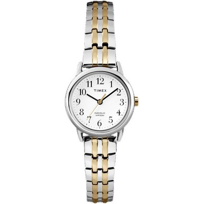 Timex Ladies 2-Tone Expansion Bracelet W/White Dial