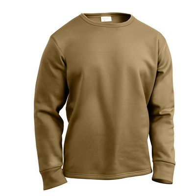 AR 670-1 Coyote Brown Extended Cold Weather Poly Crew Neck Top