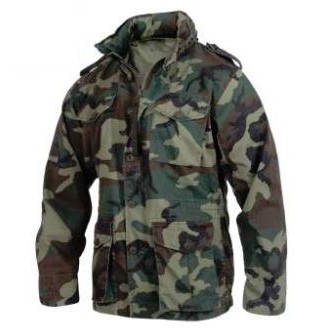 Woodland Camo Lightweight Vintage M-65 Field Jacket (2X-Large)