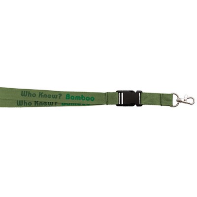 Bamboo Lanyard 3/4" with screen print one color/one side