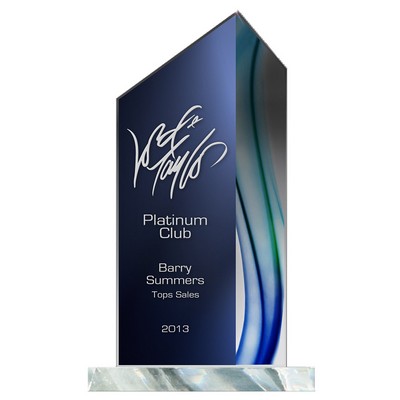 Large Aqua Series Acrylic Peak Award