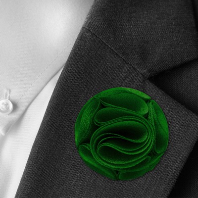 Kelly Green Floral Pin