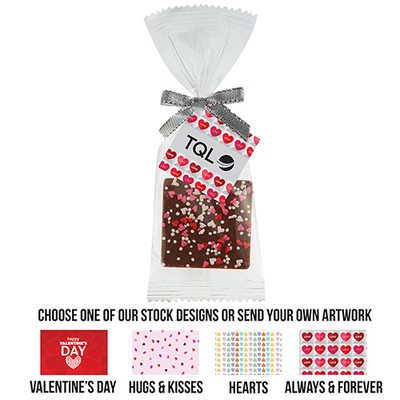 Be Mine Belgian Bite Size Chocolate Square Gift Bag - .5 Oz.