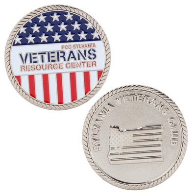 2.75" Zinc Challenge Coin (4 Colors on 1 Side)