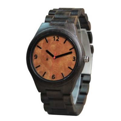 Dark Zebra Wood Watch