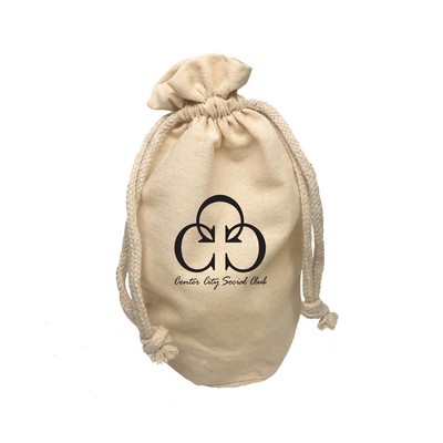 X-Large Round Bottom Muslin Cotton Pouch