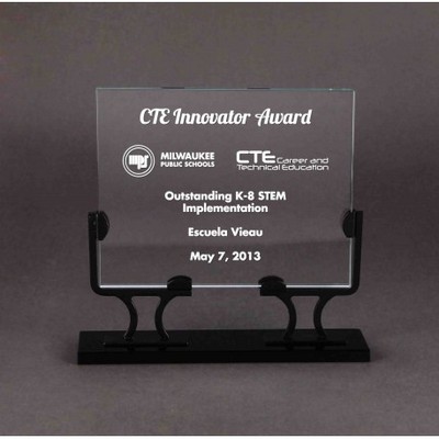 8 ½" Rectangular Glass Award