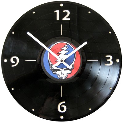 Recycled Vinyl Record LP Wall Clock - 2 Layer