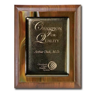 Metallic Fusion Plaque - Brown/Walnut 9"x12"