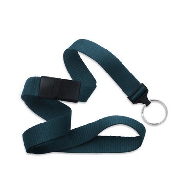 5/8" Blank Breakaway Lanyard w/Split Ring (Teal Blue)