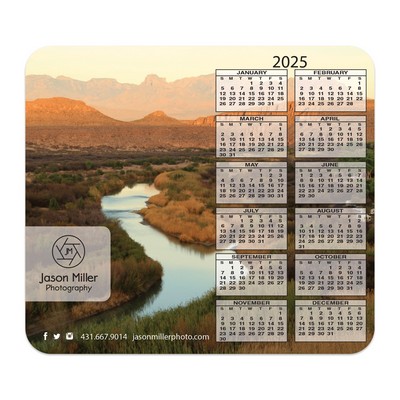 Ultra Thin Surface Calendar Mouse Pad | 7 1/2" x 8 1/2" | Right Calendar