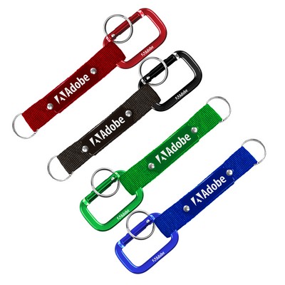 Square Carabiner w/Plate & Key Ring