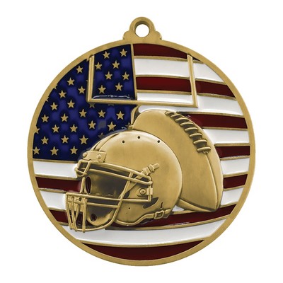 2.75" Patriotic Football Medal