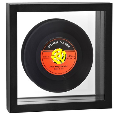 Personalized Black 7" 45RPM Framed Record - Mirror Backing