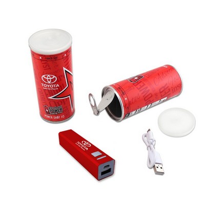 Power Shot 10 - 2200 Mah Metal Usbp2200m Power Bank In Branded Can