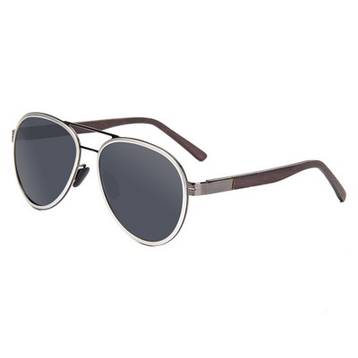 Black Walnut Wood Sunglasses - Smoke Lenses