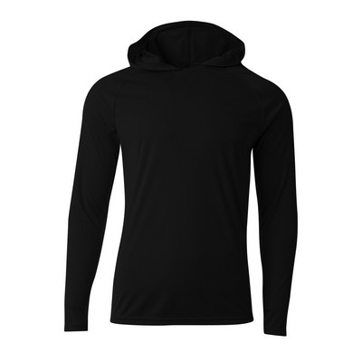 Men's Cooling Performance Long Sleeve Raglan Hooded Tee