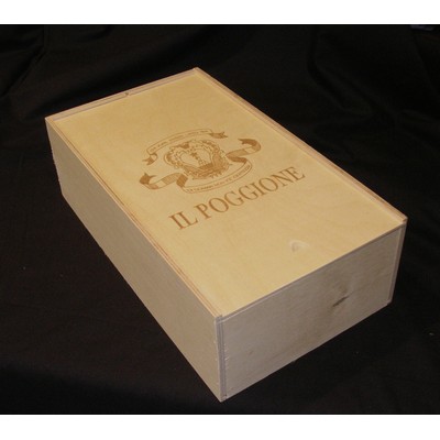 Wooden Box with Sliding Lid - 5" x 5" x 3.5" ID - Custom engraving - Birch with thumb open