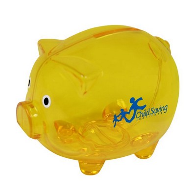 5"x4" Yellow Piggy Bank