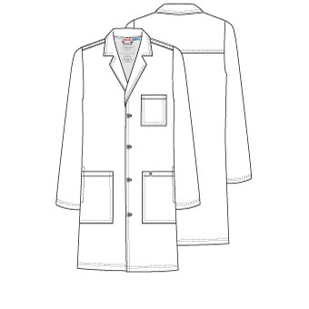 40" Cherokee® Men's Stretch Twill Lab Coat w/Certainty™ Antimicrobial Fabric