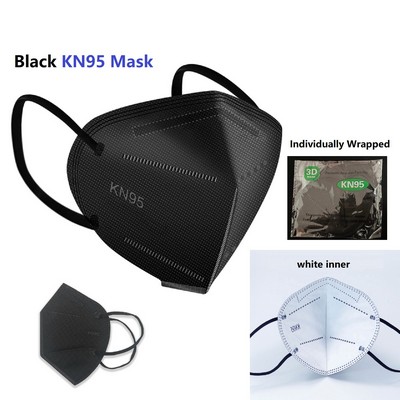 disposable face mask black KN95