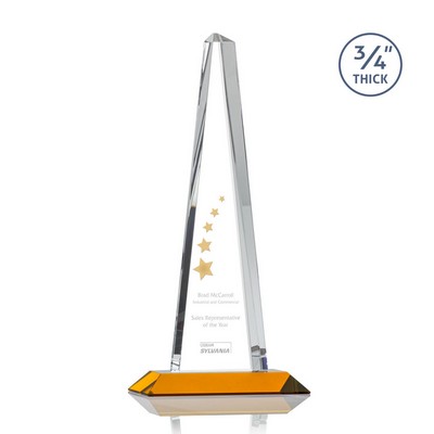 Majestic Tower Award - Starfire/Amber 12"