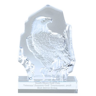 7½" Sculpted Eagle Glass Award