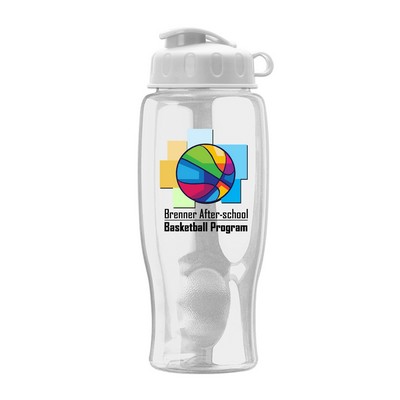 27 Oz. Transparent Bottle w/Flip Lid - Digital