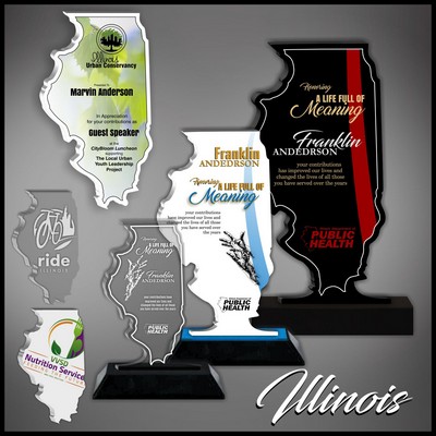 8" Illinois Black Budget Acrylic Award