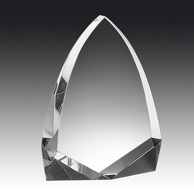 Cathedral Optical Crystal Award, Small (4-3/4"x3-5/8"H)