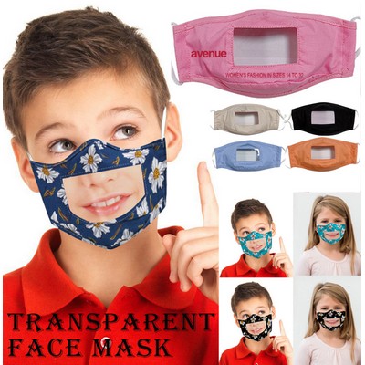 Customized Reusable Mask W/ Transparent Window - Youth Size