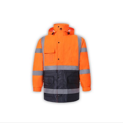 Orange High Viz Rain Parka and Body Warmer