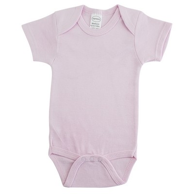 Interlock Pink Short Sleeve One Piece Bodysuit