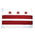 District of Columbia Indoor Parade Flag w/Pole Hem & Fringe (4'x6')