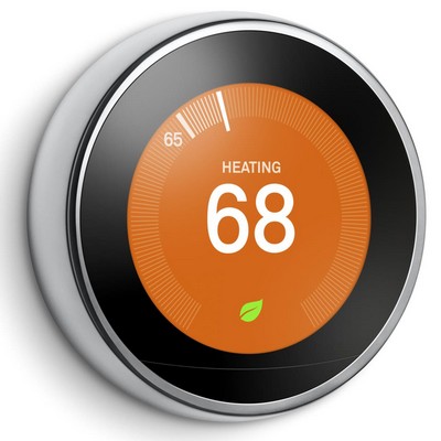 Google Nest Learning Thermostat in Polished Steel - 3rd Gen