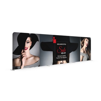 30' X 7.5' Double Sided Premier Tube Straight Display