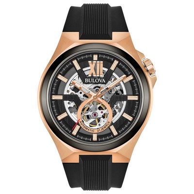 Bulova Men's Automatic Black Strap Maquina