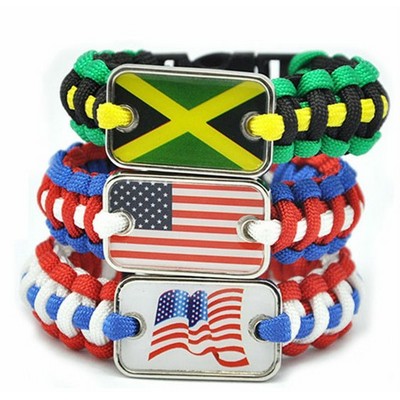 Parachute Cord Bracelet w/Plastic Buckle