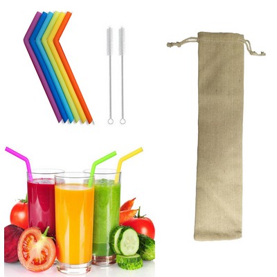 Reusable Silicone Drinking Straws