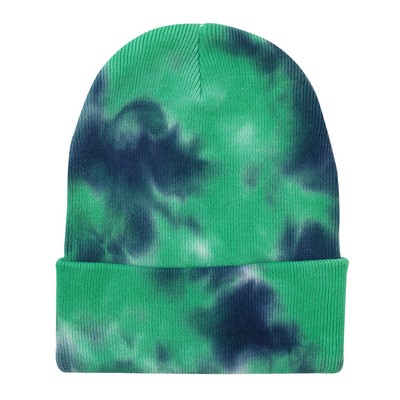 Sportsman™ Tie-Dye 12" Knit Beanie (Blank)