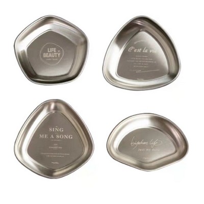 Large Stainless Steel Sauce Dishes Appetizer Plates