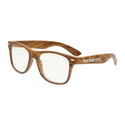 "Wood Grain" Iconic Blue Light Blocking Computer Glasses