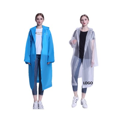 Reusable Rain Poncho For Adults