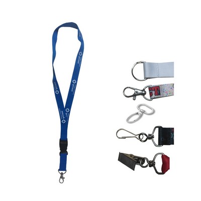 3/4" Dye-Sublimated Lanyard w/ Buckle Release