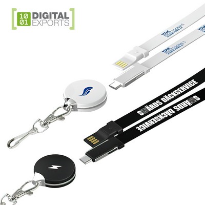 Three-In-One Keychain Lanyard Cable