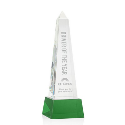 Master Obelisk on Base - Optical/Green 12"