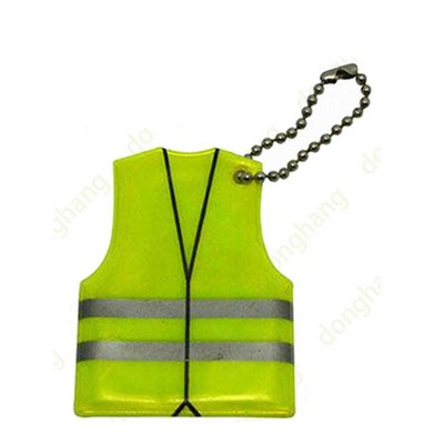 Reflective Safety Vest Keytag