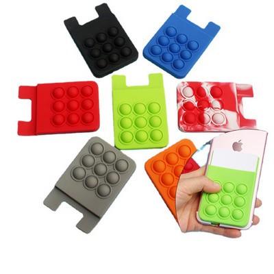 Silicone Push Pop Bubble Phone Card Wallet