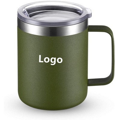 12 oz Double Wall Stainless Steel Coffee Mug Cup Vacuum Insulated Tumbler with Handle