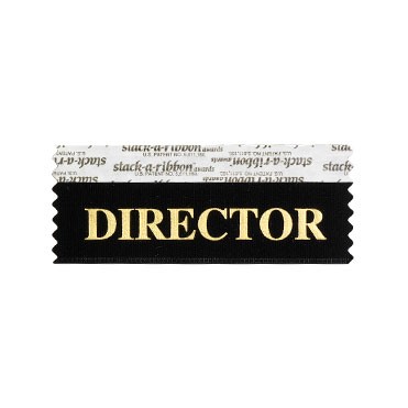 Director Stk A Rbn Black Ribbon Gold Imprint